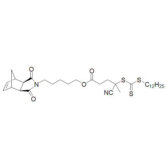 4-氰基-4-(十二烷基硫烷基硫代羰基)硫烷基戊酸[N-(羟基戊烷基)-顺-5-降冰片烯-外-2,3-二甲酰亚胺]酯, exo-Norbornenyl-Functionalized RAFT CTA